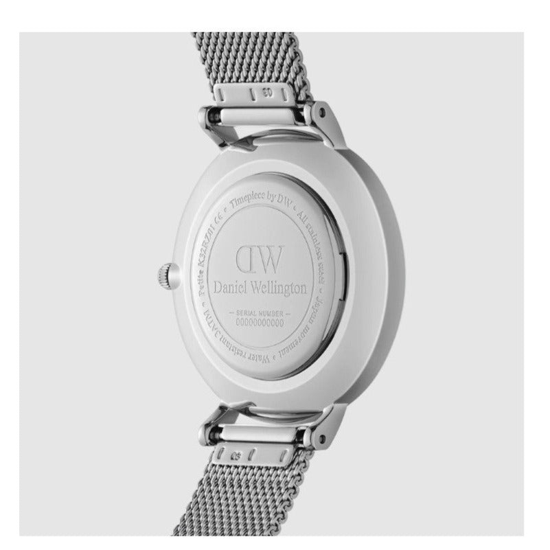 Daniel Wellington Petite Sterling Black Dial Silver Mesh Bracelet Watch For Women - DW00100304 Buy Now By Daniel Wellington