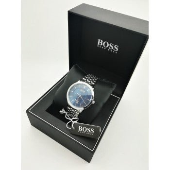 Hugo Boss Officer Chronograph Blue Dial Silver Steel Strap Watch for Men - 1513615 Buy Now By Hugo Boss