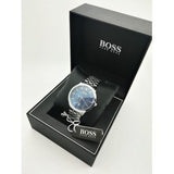 Hugo Boss Officer Chronograph Blue Dial Silver Steel Strap Watch for Men - 1513615 Buy Now By Hugo Boss