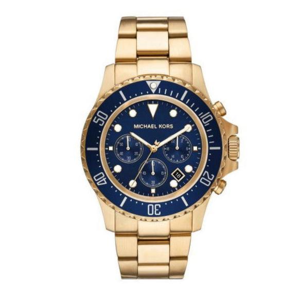 Michael Kors Everest Chronograph Blue Dial Two Tone Steel Strap Watch For Men - MK8978 Buy Now By Michael Kors