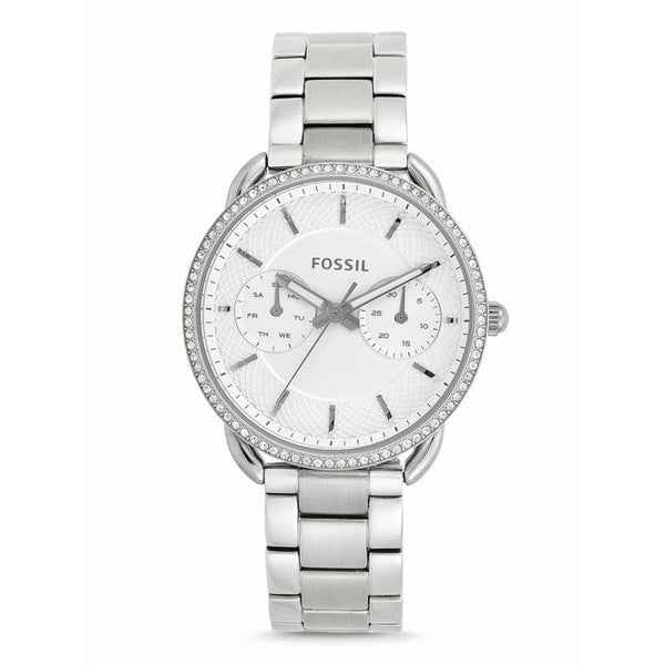 Fossil Tailor White Dial Silver Steel Strap Watch for Women - ES4262 Buy Now By Fossil