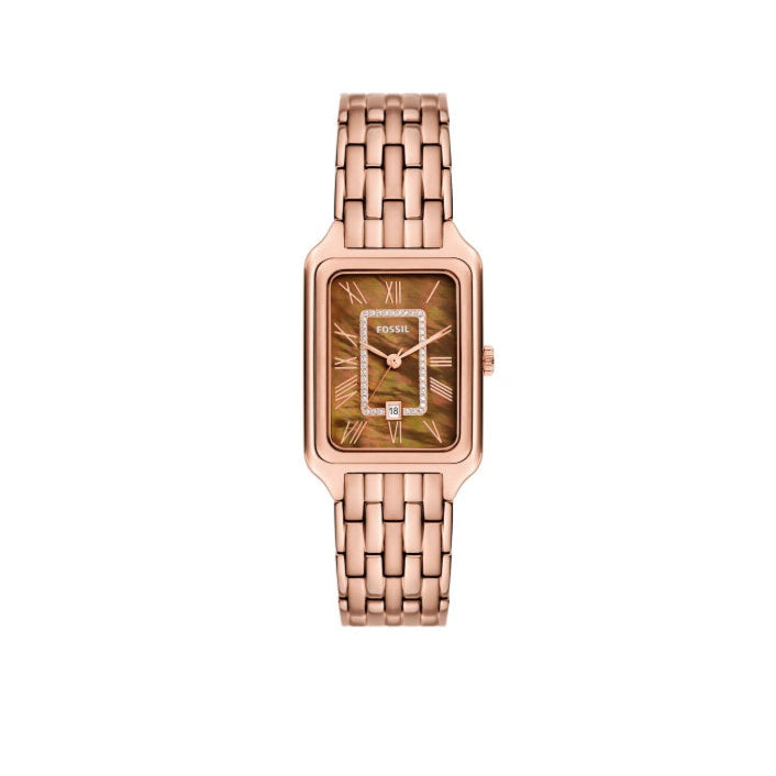 Fossil Raquel Three Hand Date Brown Dial Rose Gold Steel Strap Watch For Women - ES5323 Buy Now By Fossil