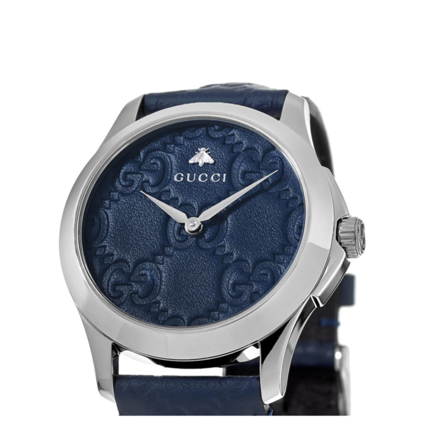 Gucci G Timeless Quartz Blue Dial Blue Leather Strap Watch For Men - YA1264032 Buy Now By Gucci