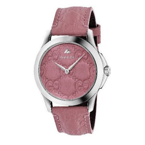Gucci G Timeless Quartz Candy Pink Dial Pink Leather Strap Watch For Women - YA1264030 Buy Now By Gucci