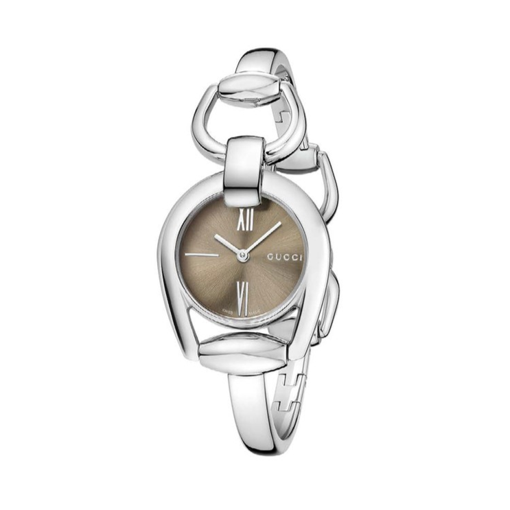 Gucci Horsebit Collection Quartz Brown Dial Silver Steel Strap Watch For Women - YA139501 Buy Now By Gucci