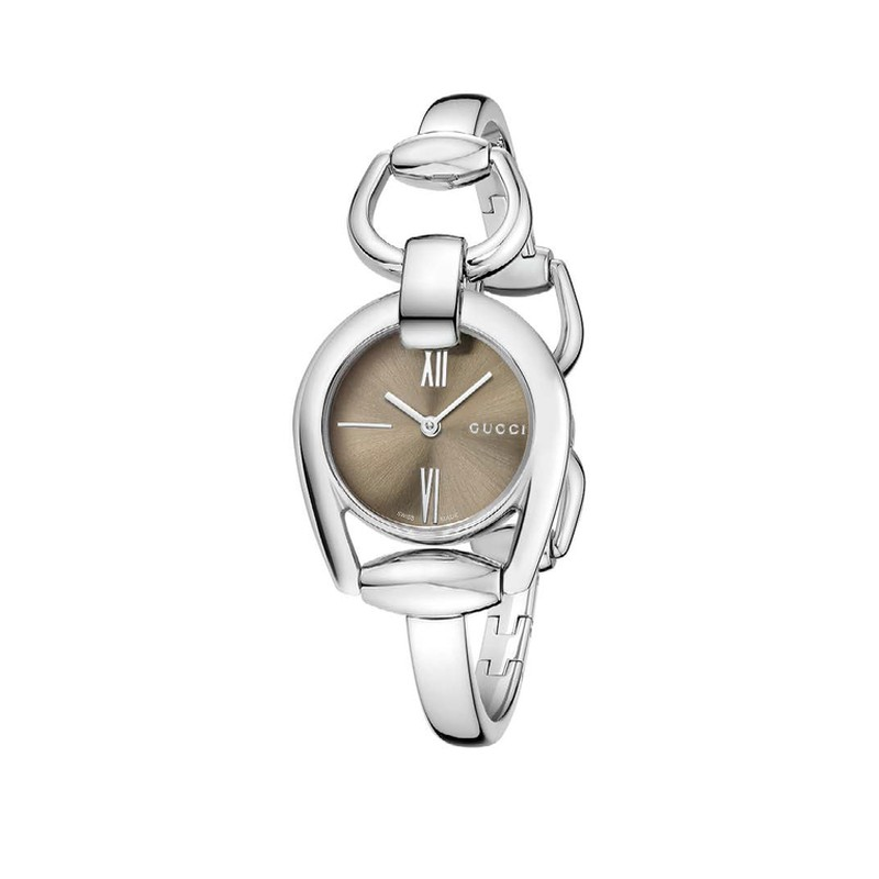 Gucci Horsebit Collection Quartz Brown Dial Silver Steel Strap Watch For Women - YA139501 Buy Now By Gucci