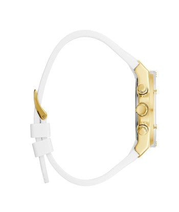 Guess Athena White Dial White Rubber Strap Watch for Women - GW0409L2 Buy Now By Guess