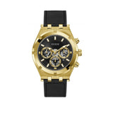 Guess Continental Black Dial Black Rubber Strap Watch for Men - GW0262G2 Buy Now By Guess