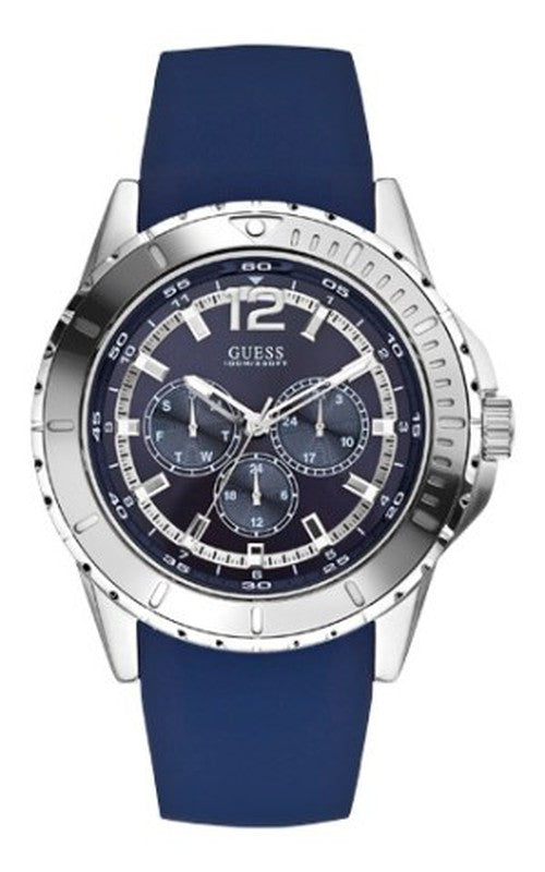 Guess Maverick Black Dial Rubber Strap Watch for Men - W0485G3 Buy Now By Guess