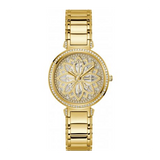 Guess Lily Quartz Gold Dial Gold Steel Strap Watch For Women - GW0528L2 Buy Now By Guess