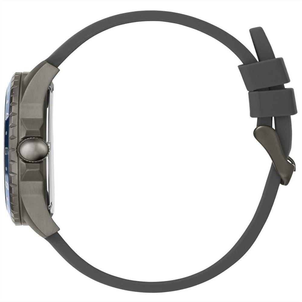 Guess Odyssey Blue Dial Grey Rubber Strap Watch For Men - W1108G6 Buy Now By Guess