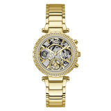 Guess Solstice Diamonds Gold Dial Gold Steel Strap Watch for Women - GW0403L2 Buy Now By Guess