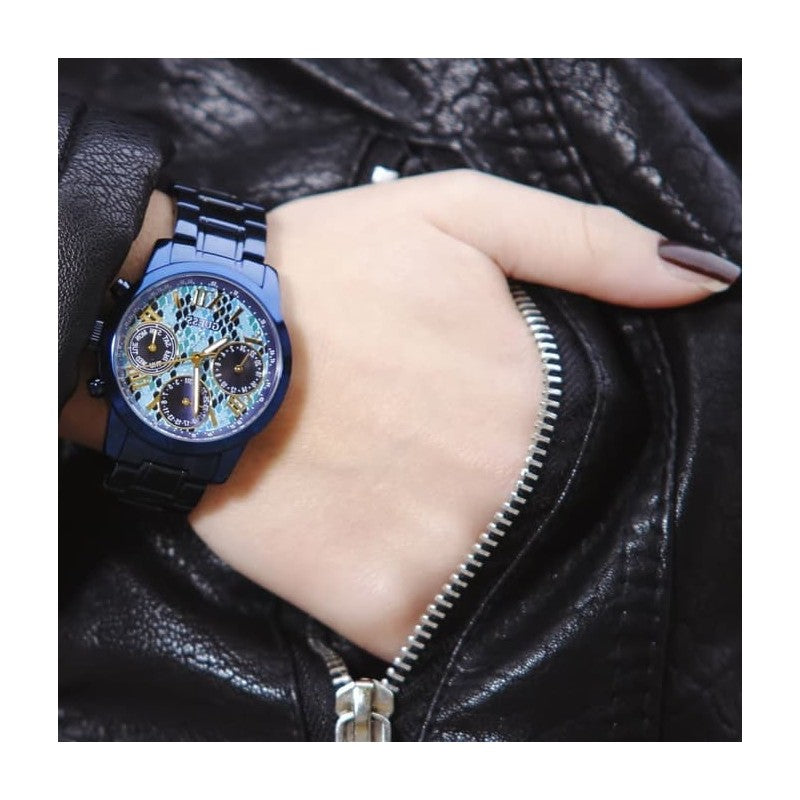 Guess Sunrise Multifunction Blue Dial Blue Steel Strap Watch for Women - W0448L10 Buy Now By Guess