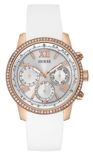 Guess Sport White Dial White Rubber Strap Watch For Women - W0616L1 Buy Now By Guess