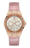 Guess Limelight Quartz Analog White Dial Pink Leather Strap Watch For Women - W0775l3 Buy Now By Guess