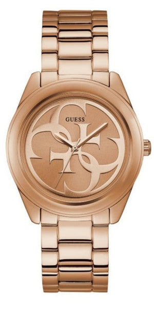 Guess G-Twist Rose Gold Dial Rose Gold Steel Strap Watch for Women - W1082L3 Buy Now By Guess