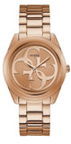 Guess G-Twist Rose Gold Dial Rose Gold Steel Strap Watch for Women - W1082L3 Buy Now By Guess