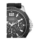 Guess Oasis Black Dial Black Rubber Strap Watch for Men - W0366G1 Buy Now By Guess