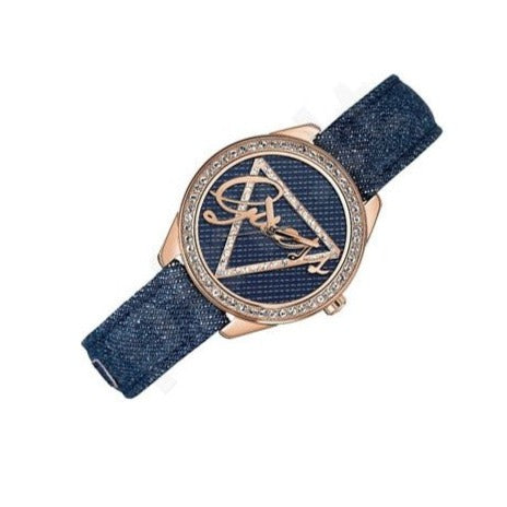 Guess Little Flirt Quartz Blue Dial Blue Leather Strap Watch For Women - W0456L6 Buy Now By Guess