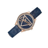 Guess Little Flirt Quartz Blue Dial Blue Leather Strap Watch For Women - W0456L6 Buy Now By Guess