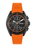 Hugo Boss Volane Black Dial Orange Silicone Strap Watch for Men - 1513957 Buy Now By Hugo Boss