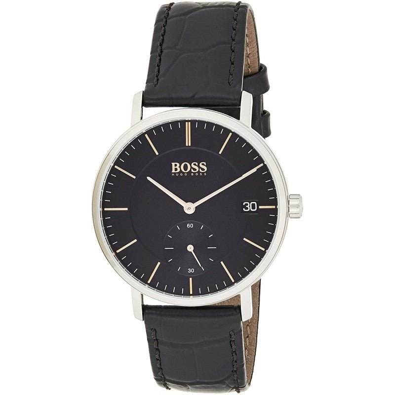 Hugo Boss Corporal Black Dial Black Leather Strap Watch for Men - 1513638 Buy Now By Hugo Boss