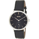 Hugo Boss Corporal Black Dial Black Leather Strap Watch for Men - 1513638 Buy Now By Hugo Boss
