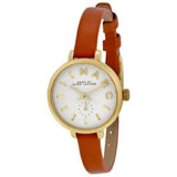 Marc Jacobs Sally White Dial Brown Leather Strap Watch for Women - MBM1351 Buy Now By Marc Jacobs