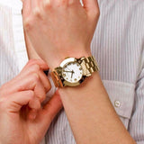 Marc Jacobs Amy White Dial Gold Steel Strap Watch for Women - MBM3056 Buy Now By Marc Jacobs