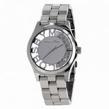 Marc Jacobs Henry Transparent Silver Dial Silver Steel Strap Watch for Women - MBM3205 Buy Now By Marc Jacobs
