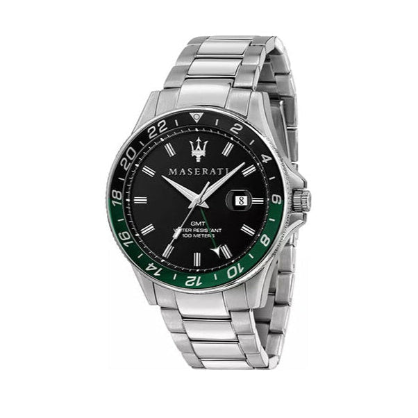 Maserati SFIDA Chronograph Black Dial Silver Steel Strap Watch For Men - R8853140005 Buy Now By Maserati