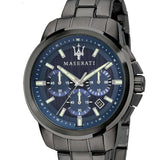 Maserati Successo Chronograph Blue Dial Black Steel Strap Watch For Men - R8873621005 Buy Now By Maserati