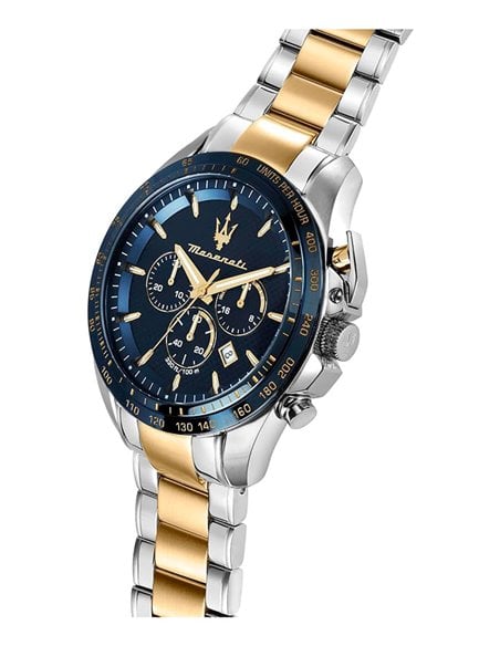 Maserati Traguardo Chronograph Limited Edition Blue Dial Two Tone Steel Strap Watch For Men - R8873612046 Buy Now By Maserati