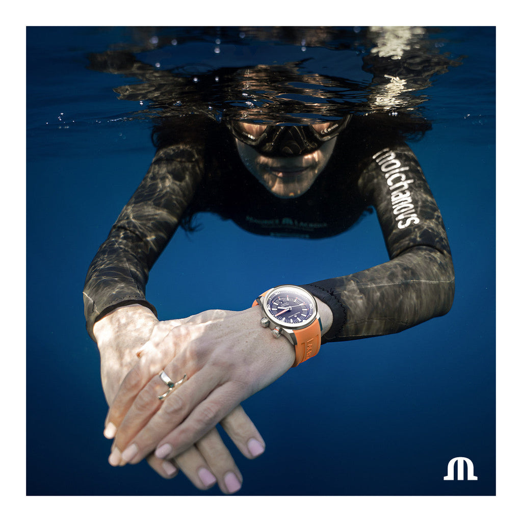 Maurice Lacroix Pontos S Diver Black Dial Orange Rubber Strap Watch For Men - PT6248-SS00L-330-J Buy Now By Maurice Lacroix