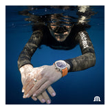 Maurice Lacroix Pontos S Diver Black Dial Orange Rubber Strap Watch For Men - PT6248-SS00L-330-J Buy Now By Maurice Lacroix