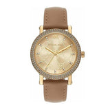 Michael Kors Corey Analog Gold Dial Brown Leather Strap Watch for Women - MK2986 Buy Now By Michael Kors