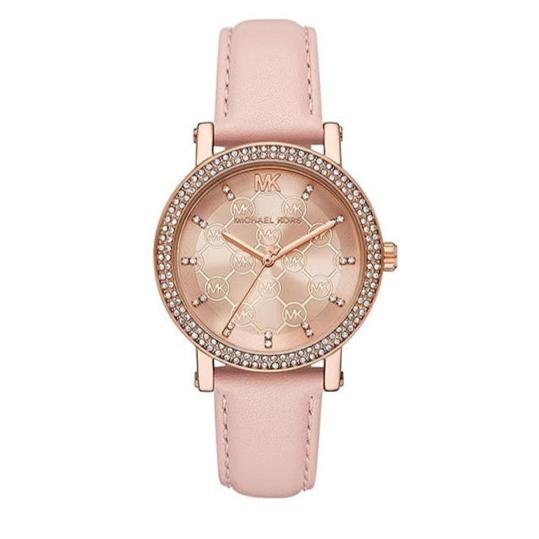 Michael Kors Corey Analog Rose Gold Dial Pink Leather Strap Watch For Women - MK2987 Buy Now By Michael Kors