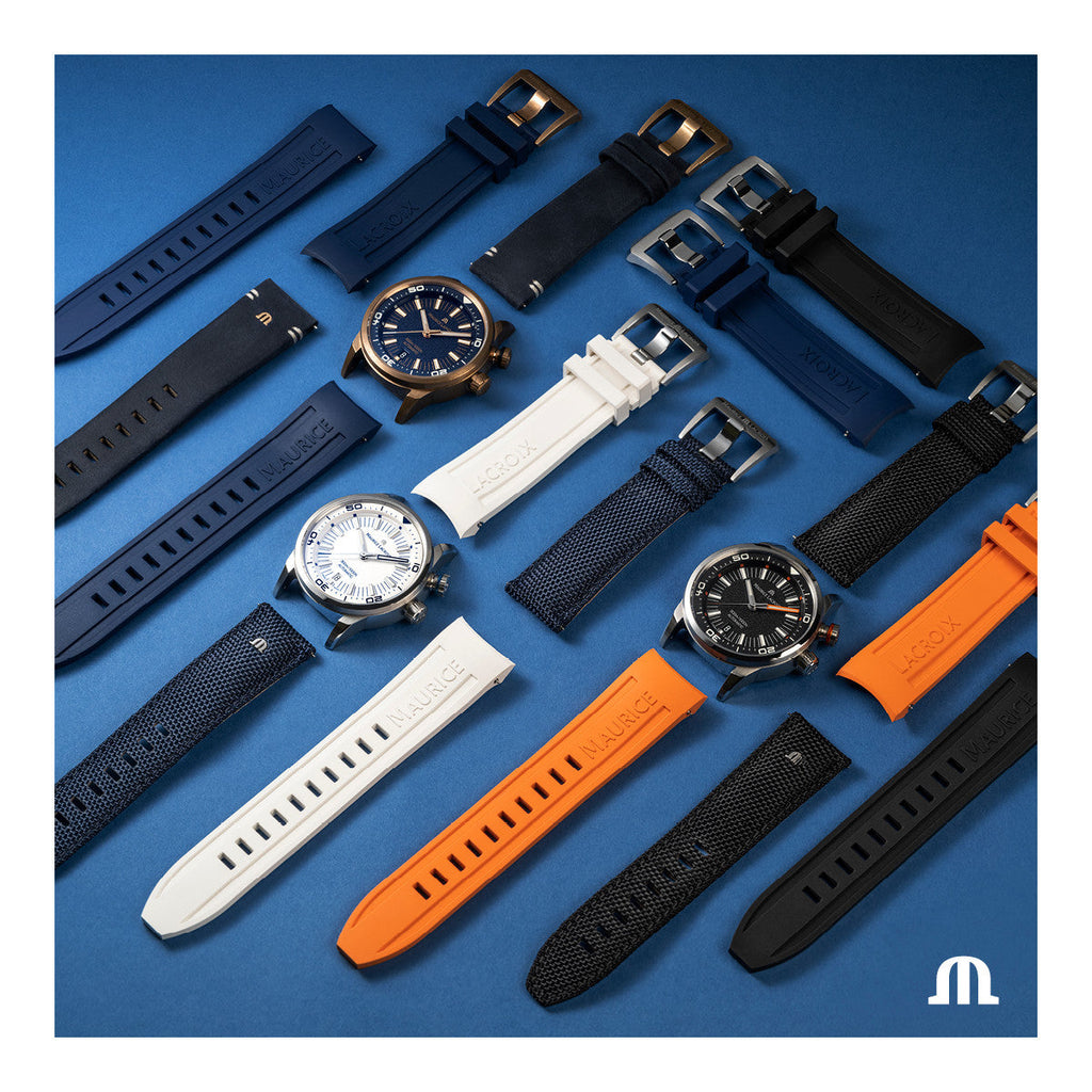 Maurice Lacroix Pontos S Diver Black Dial Orange Rubber Strap Watch For Men - PT6248-SS00L-330-J Buy Now By Maurice Lacroix