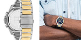 Tommy Hilfiger Mason Chronograph Blue Dial Two Tone Steel Strap Watch For Men - 1791937 Buy Now By Tommy Hilfiger