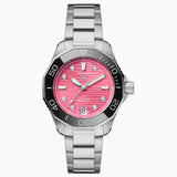Tag Heuer Aquaracer Professional 300 Automatic Diamonds Pink Dial Silver Steel Strap Watch for Women - WBP231J.BA0618 Buy Now By Tag Heuer