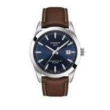 Tissot Gentleman Powermatic 80 Silicium Blue Dial Brown Leather Strap Watch For Men - T127.407.16.041.00 Buy Now By Tissot
