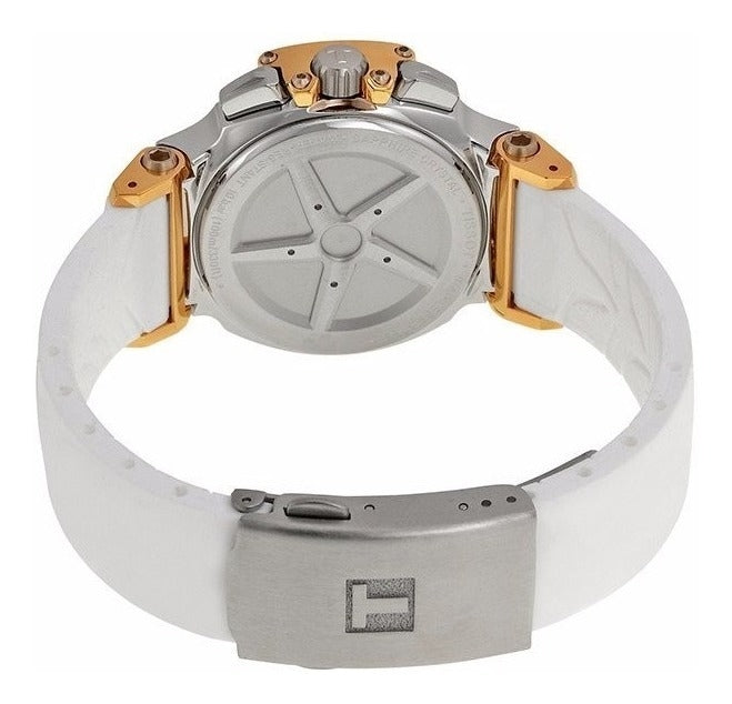 Tissot T Race Chronograph White Dial White Rubber Strap Watch for Women - T048.217.27.017.00 Buy Now By Tissot