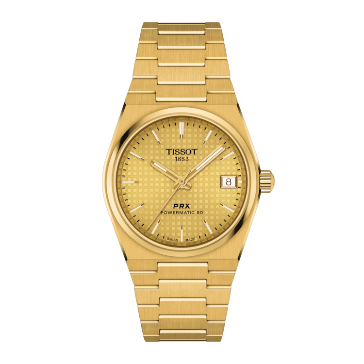 Tissot PRX Powermatic 80 Gold Dial Gold Steel Strap Watch for Men - T137.207.33.021.00 Buy Now By Tissot