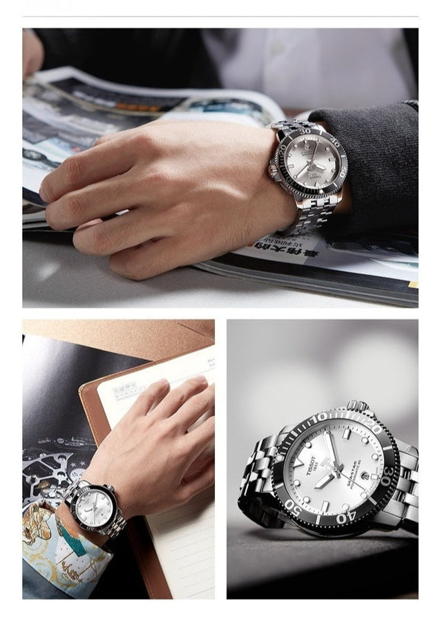 Tissot Seastar 1000 Powermatic 80 Silver Dial Silver Steel Strap Watch For Men - T120.407.11.031.00 Buy Now By Tissot