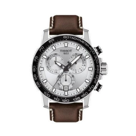 Tissot Supersport Chrono Silver Dial Brown Leather Strap Watch for Men - T125.617.16.031.00 Buy Now By Tissot