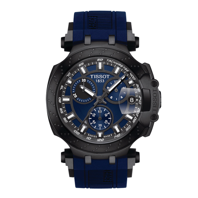 Tissot T Race Chronograph Blue Dial Blue Silicone Strap Watch For Men - T115.417.37.041.00 Buy Now By Tissot