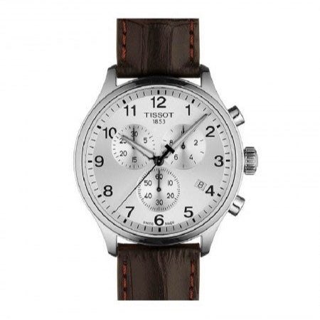 Tissot T Sport Chrono XL Classic Silver Dial Brown Leather Strap Watch For Men - T116.617.16.037.00 Buy Now By Tissot