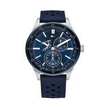Tommy Hilfiger Austin Quartz Blue Dial Blue Rubber Strap Watch for Men - 1791635 Buy Now By Tommy Hilfiger