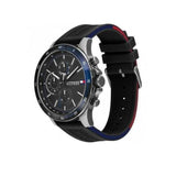 Tommy Hilfiger Bank Quartz Black Dial Black Rubber Strap Watch for Men - 1791724 Buy Now By Tommy Hilfiger
