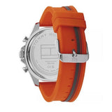 Tommy Hilfiger Clark Chronograph Grey Dial Orange Rubber Strap Watch For Men - 1792084 Buy Now By Tommy Hilfiger
